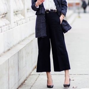 Ann Taylor Marina Black Wide Leg Culotte Pants